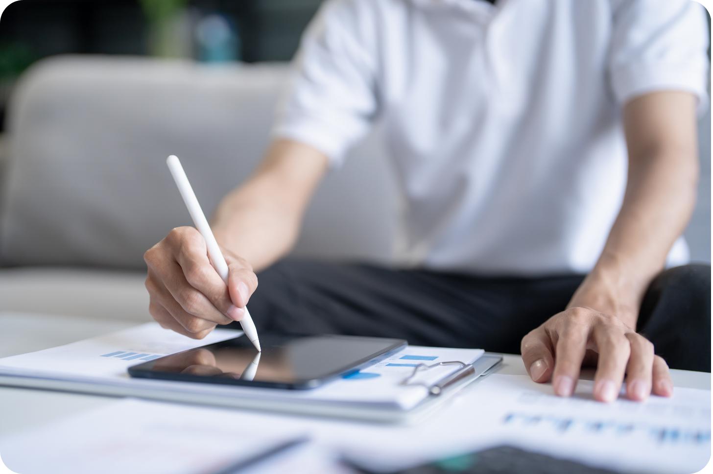 Hero image of a city skyline at night